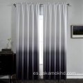 Cortinas Ombre negras con bolsillo para barra